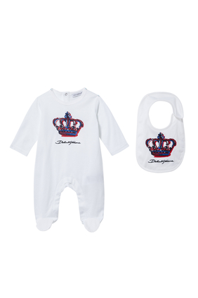 2-piece Gift Set with Crown Print